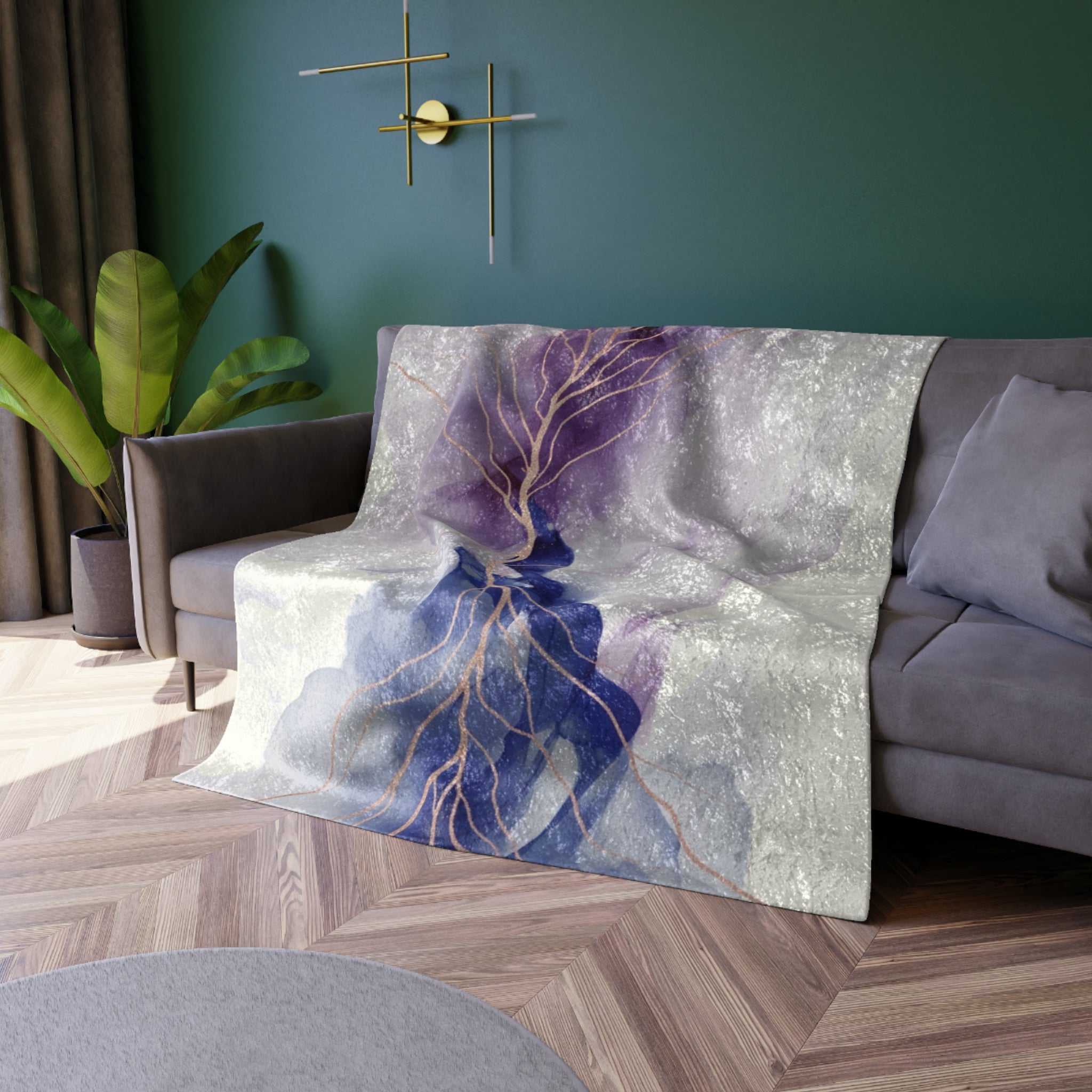 Abstract Art - Crushed Velvet Blanket