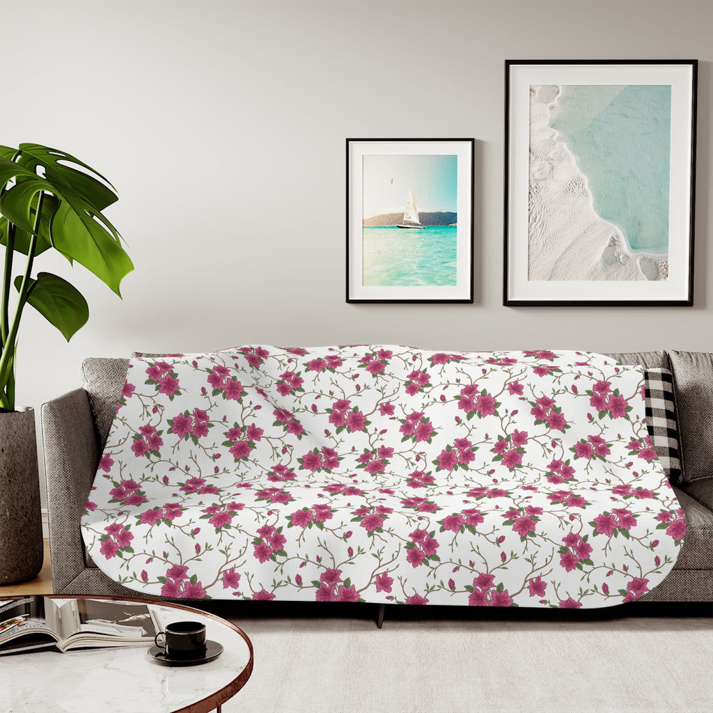 Azalea Floral - Sherpa Fleece Blanket