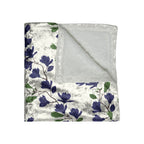 Indigo Magnolia - Crushed Velvet Blanket