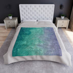 Aqua Dreamscape - Crushed Velvet Blanket