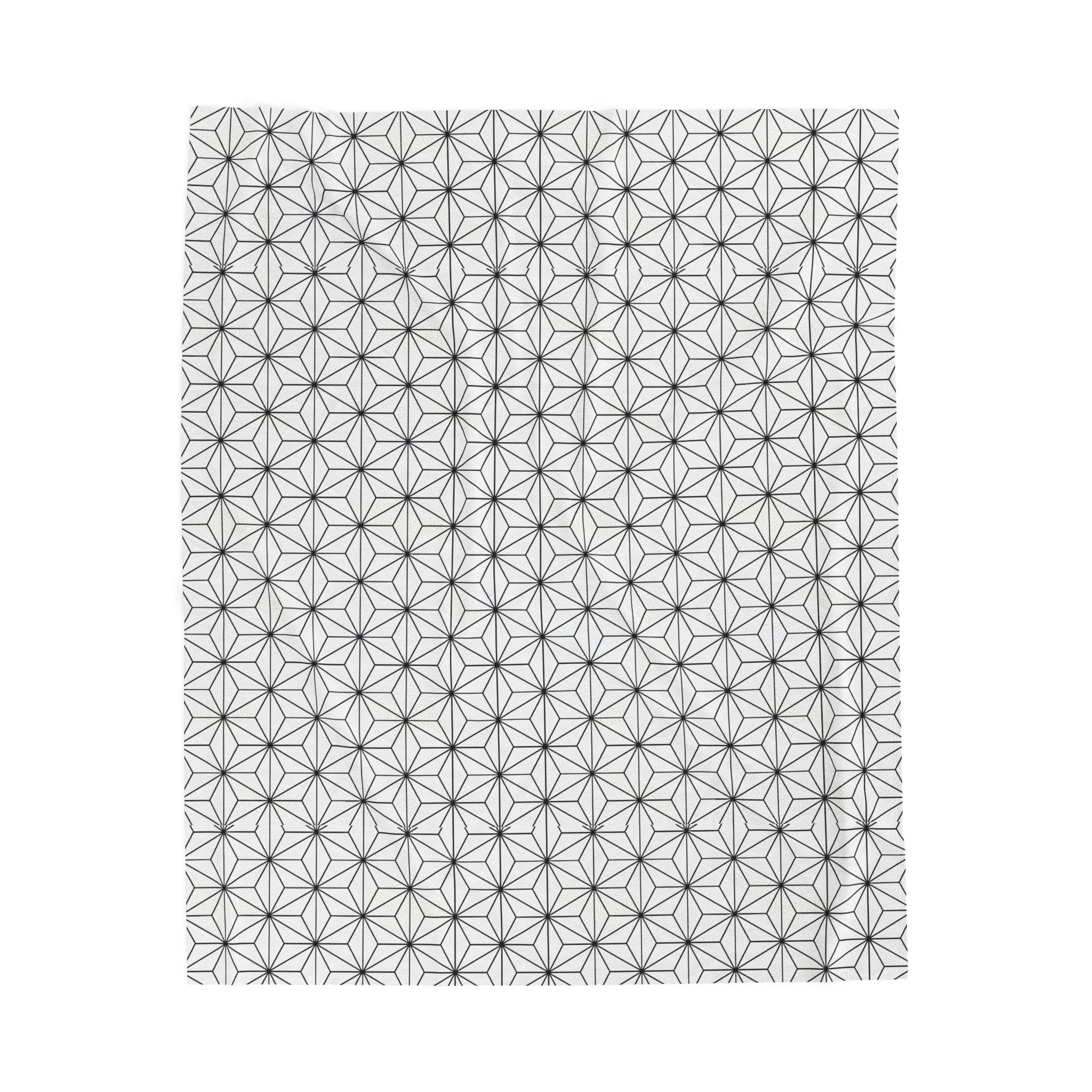 Black and White - Velveteen Plush Blanket
