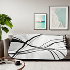 Curved Waves - Sherpa Fleece Blanket