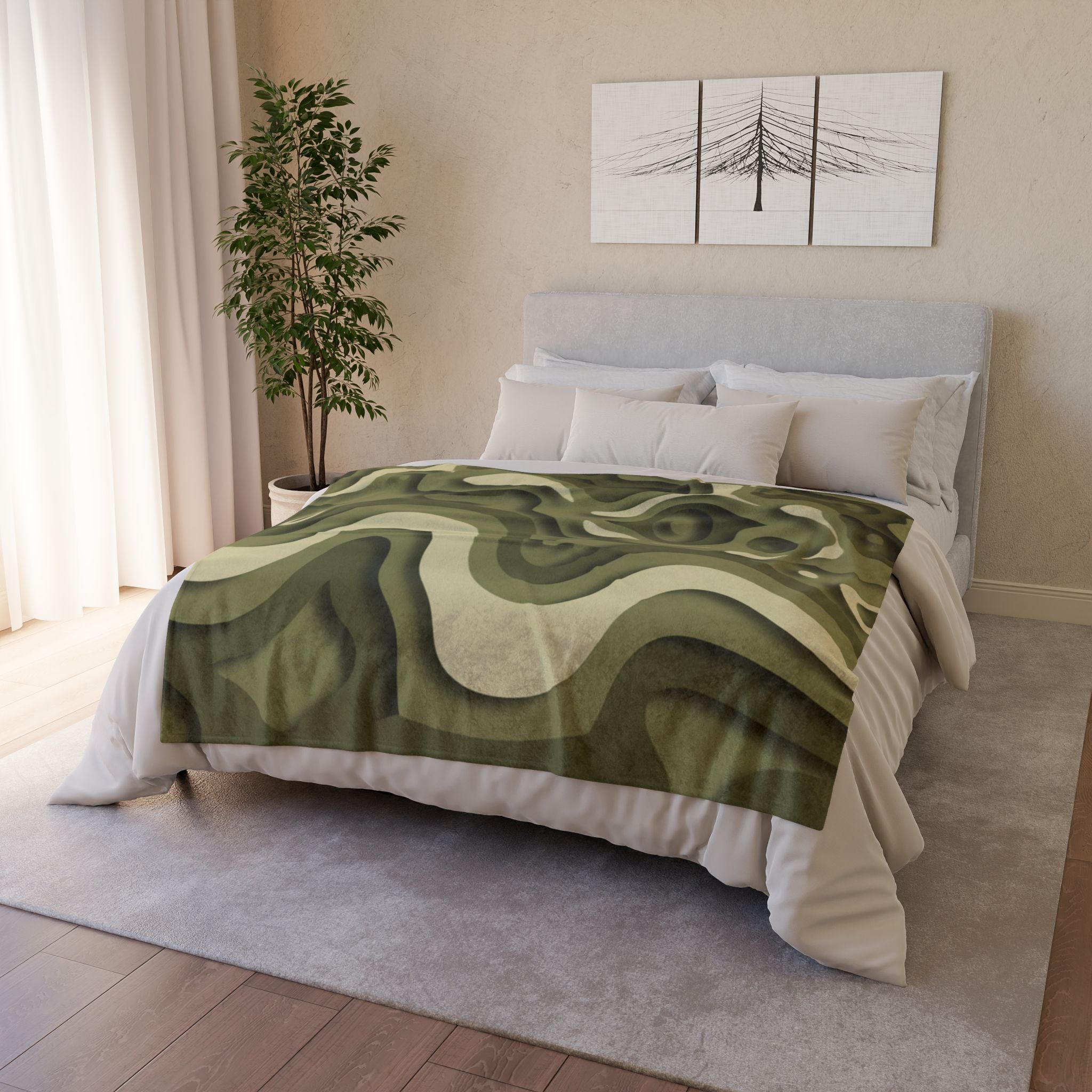 Abstract Paper Cut - Soft Minky Blanket