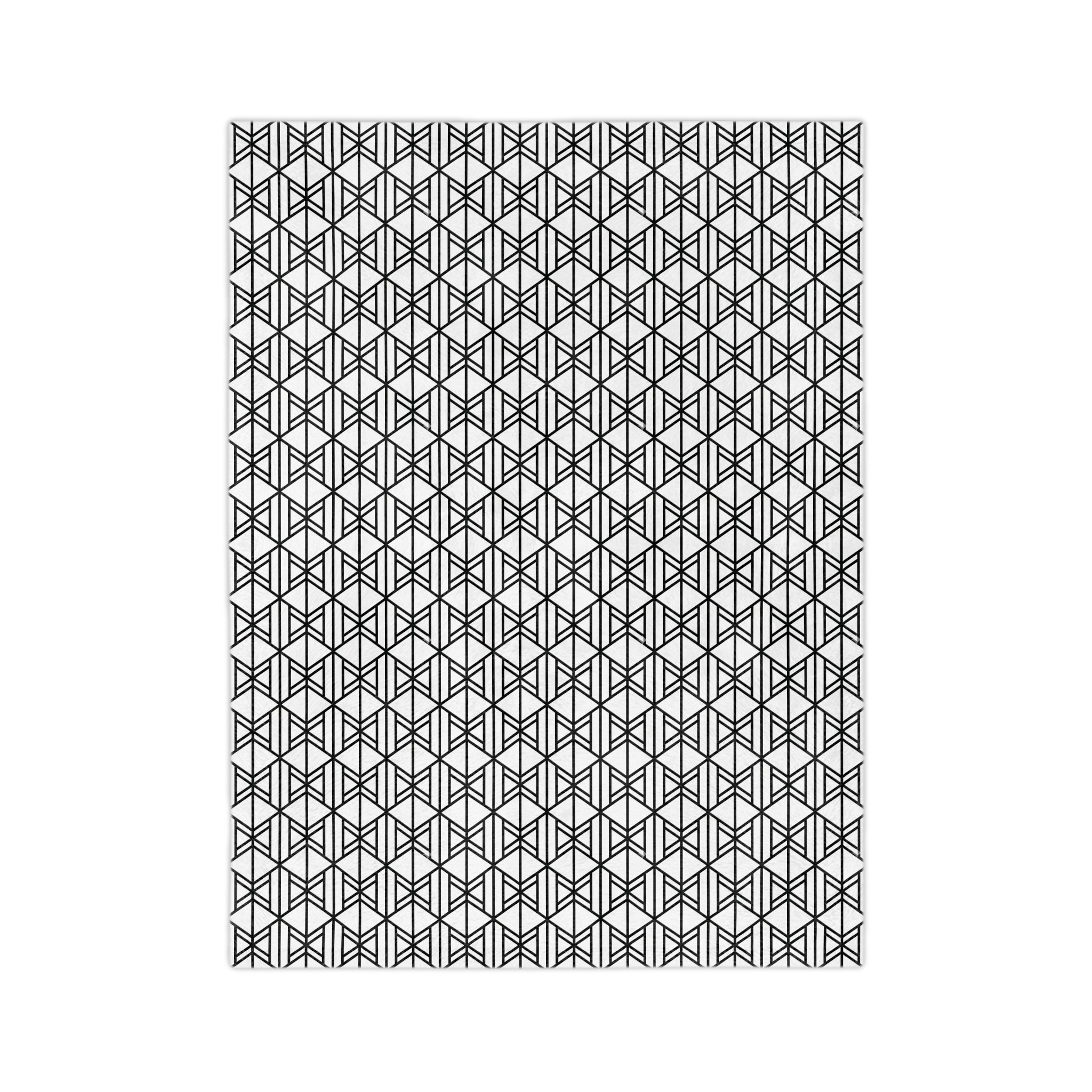 Black and White - Velveteen Microfiber Blanket