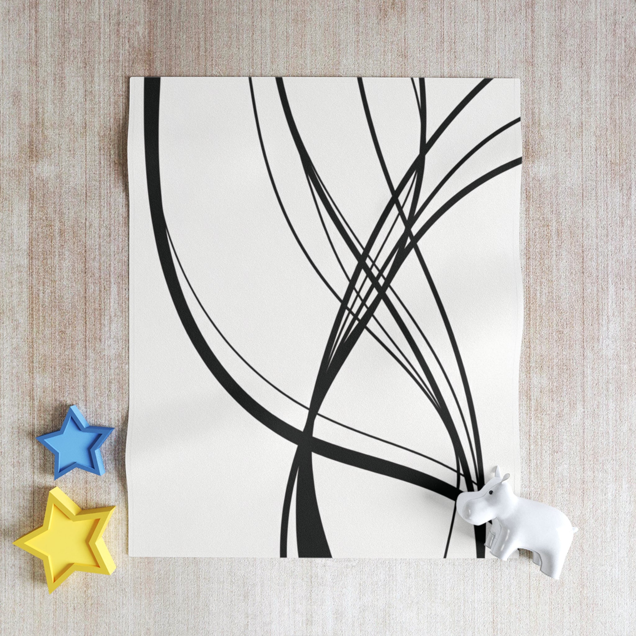 Curved Waves - Throw Blanket