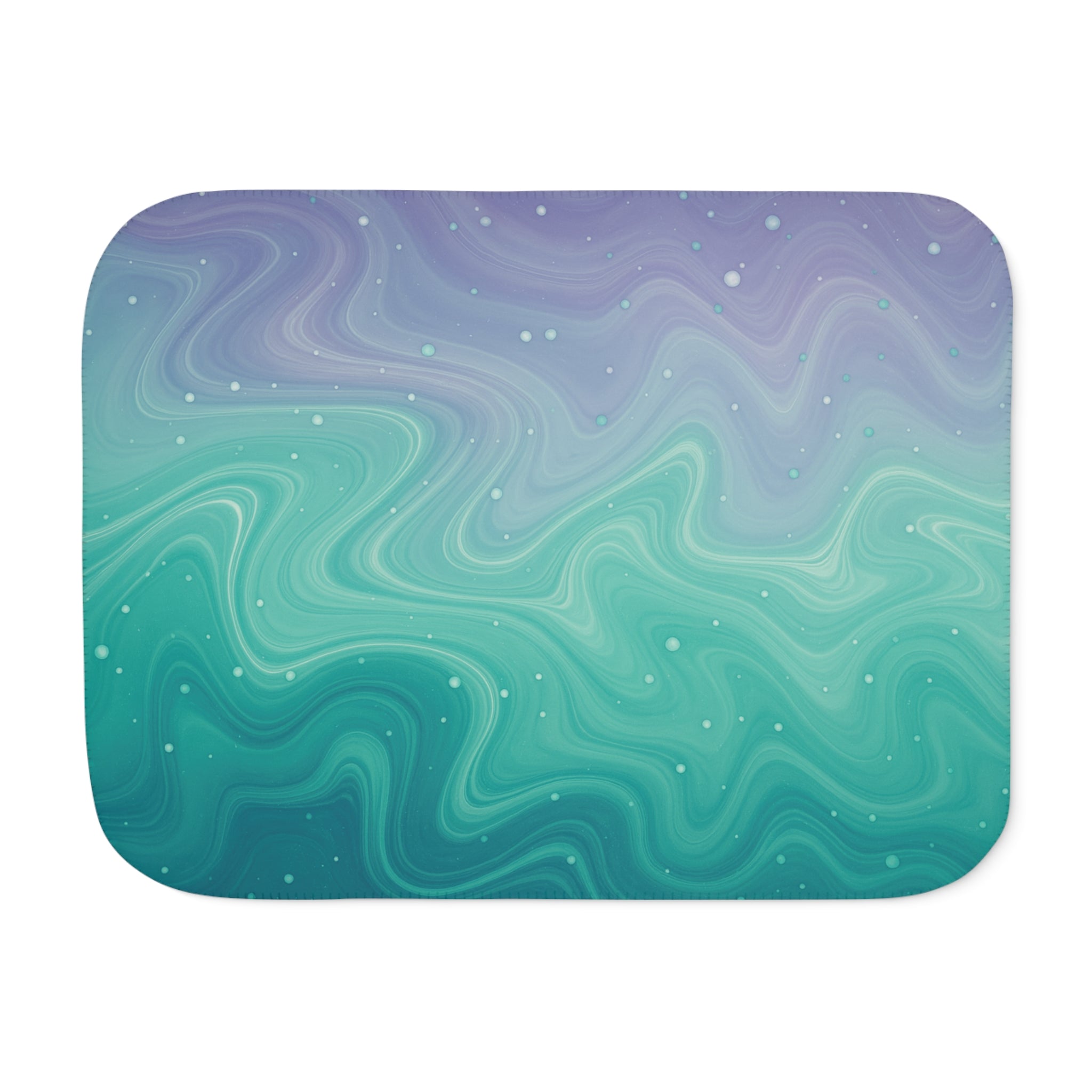 Aqua Dreamscape - Sherpa Fleece Blanket
