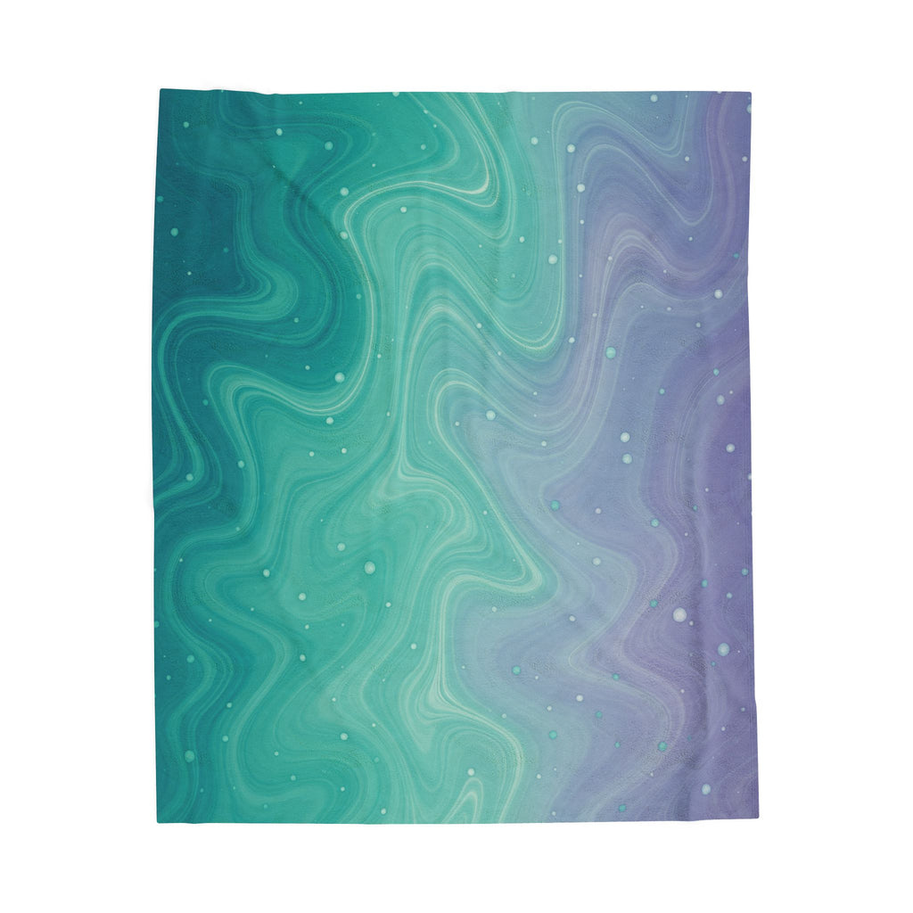 Aqua Dreamscape - Velveteen Plush Blanket