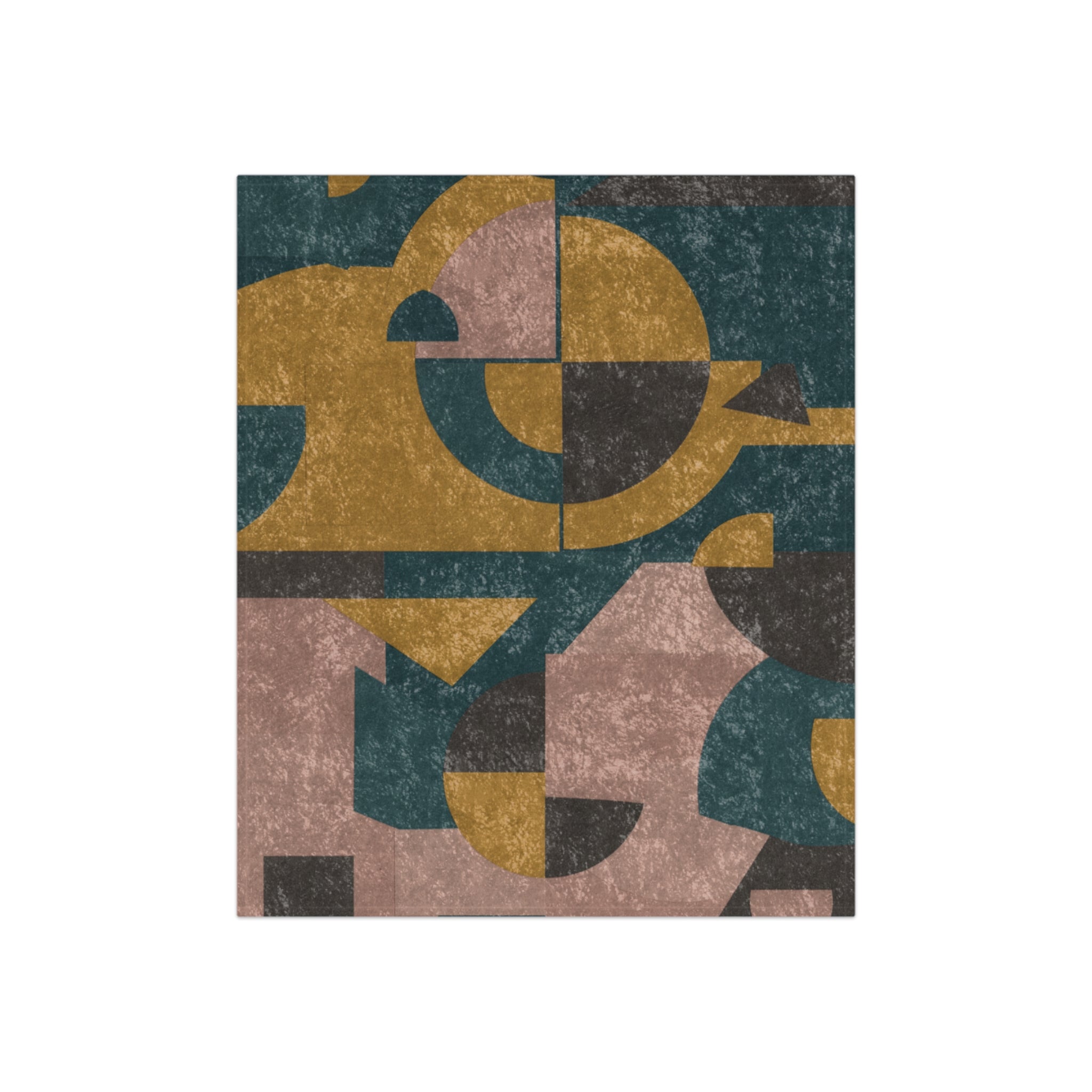 Muted Geometric - Crushed Velvet Blanket