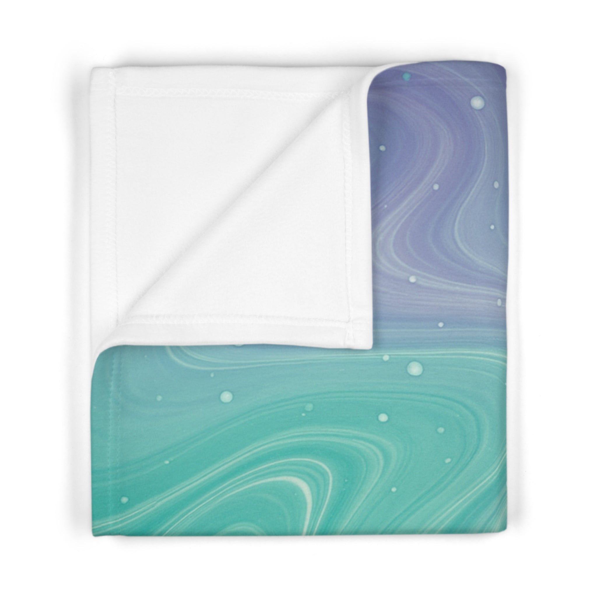 Aqua Dreamscape - Fleece Baby Blanket