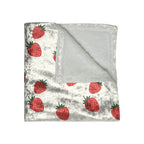 Strawberry Doodle - Crushed Velvet Blanket