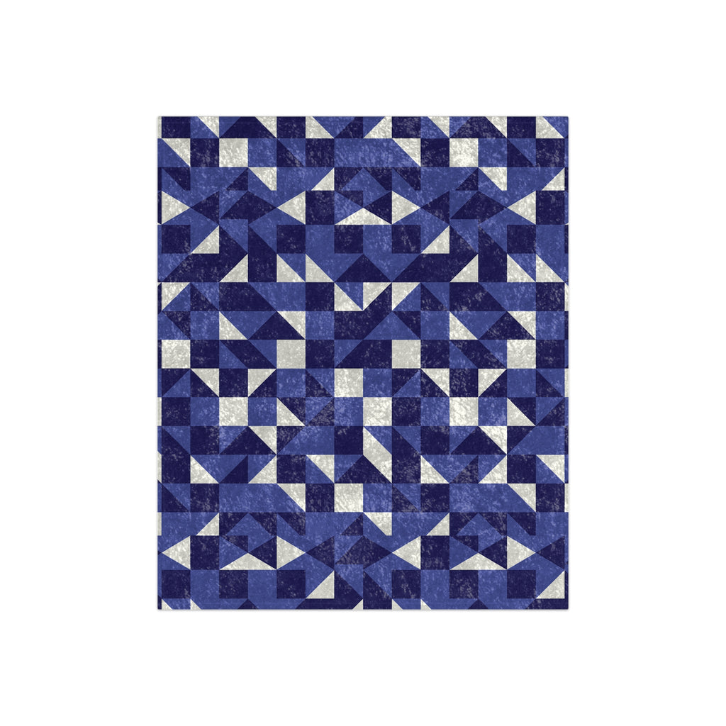 Geometric Abstraction - Crushed Velvet Blanket