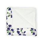 Indigo Magnolia - Soft Minky Blanket