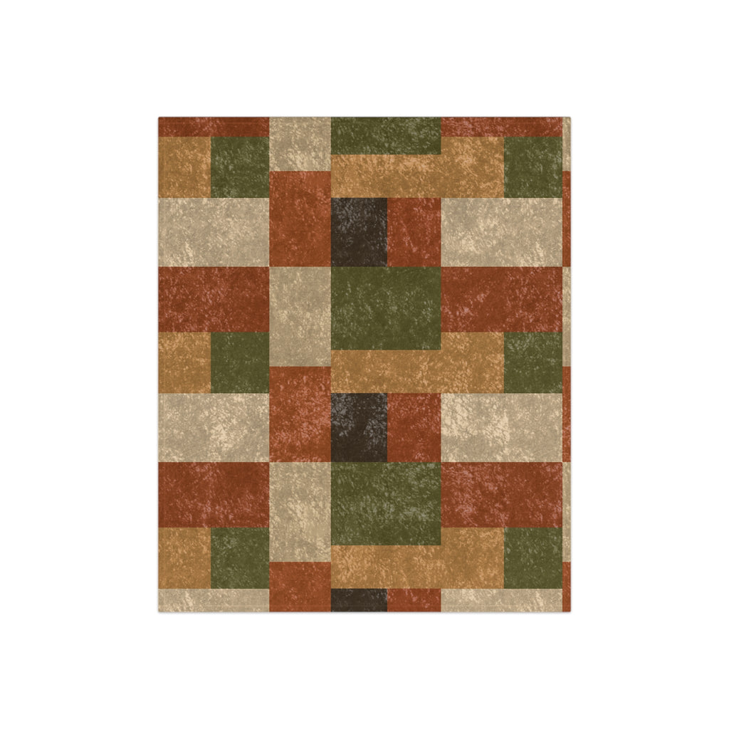 Patchwork Design - Crushed Velvet Blanket