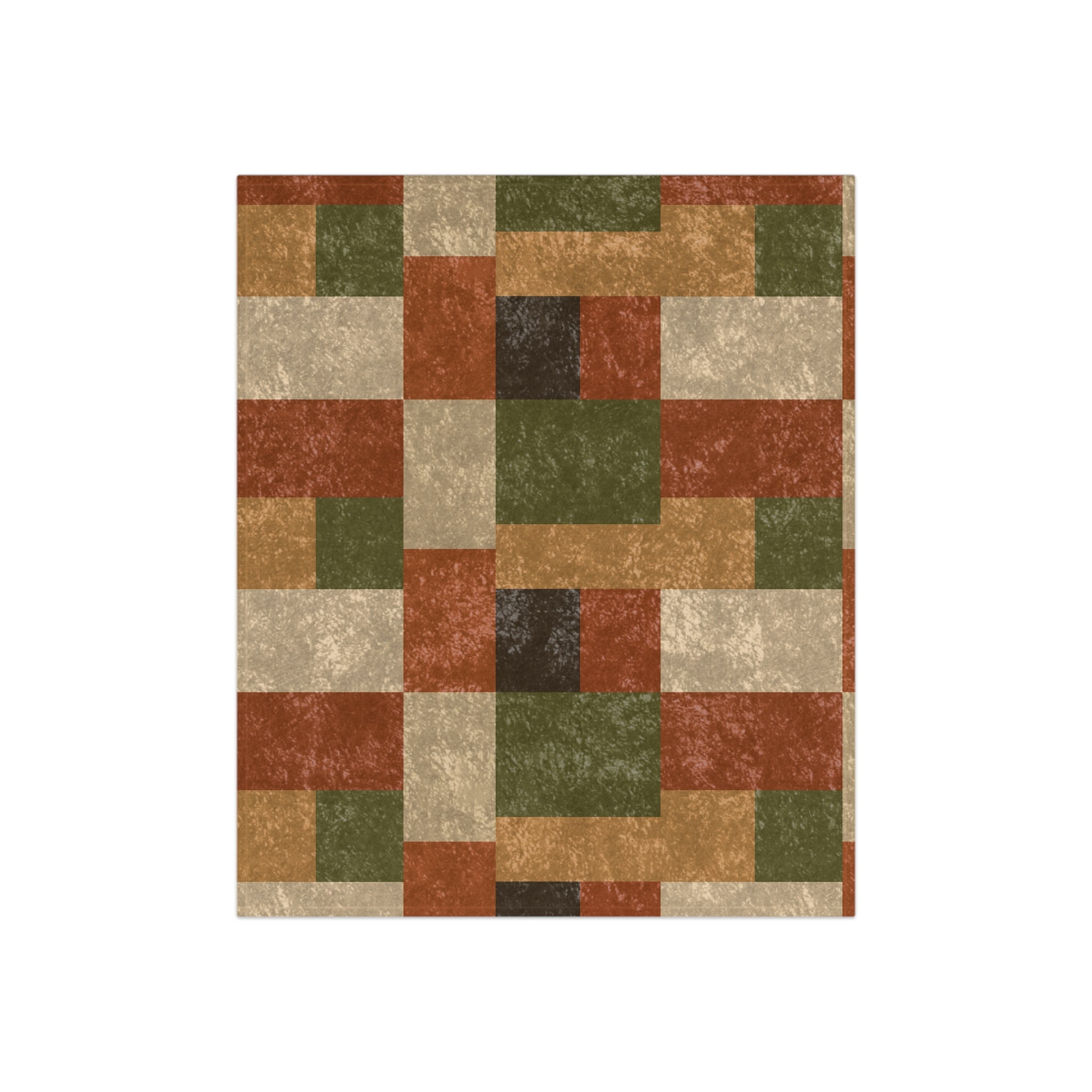 Patchwork Design - Crushed Velvet Blanket