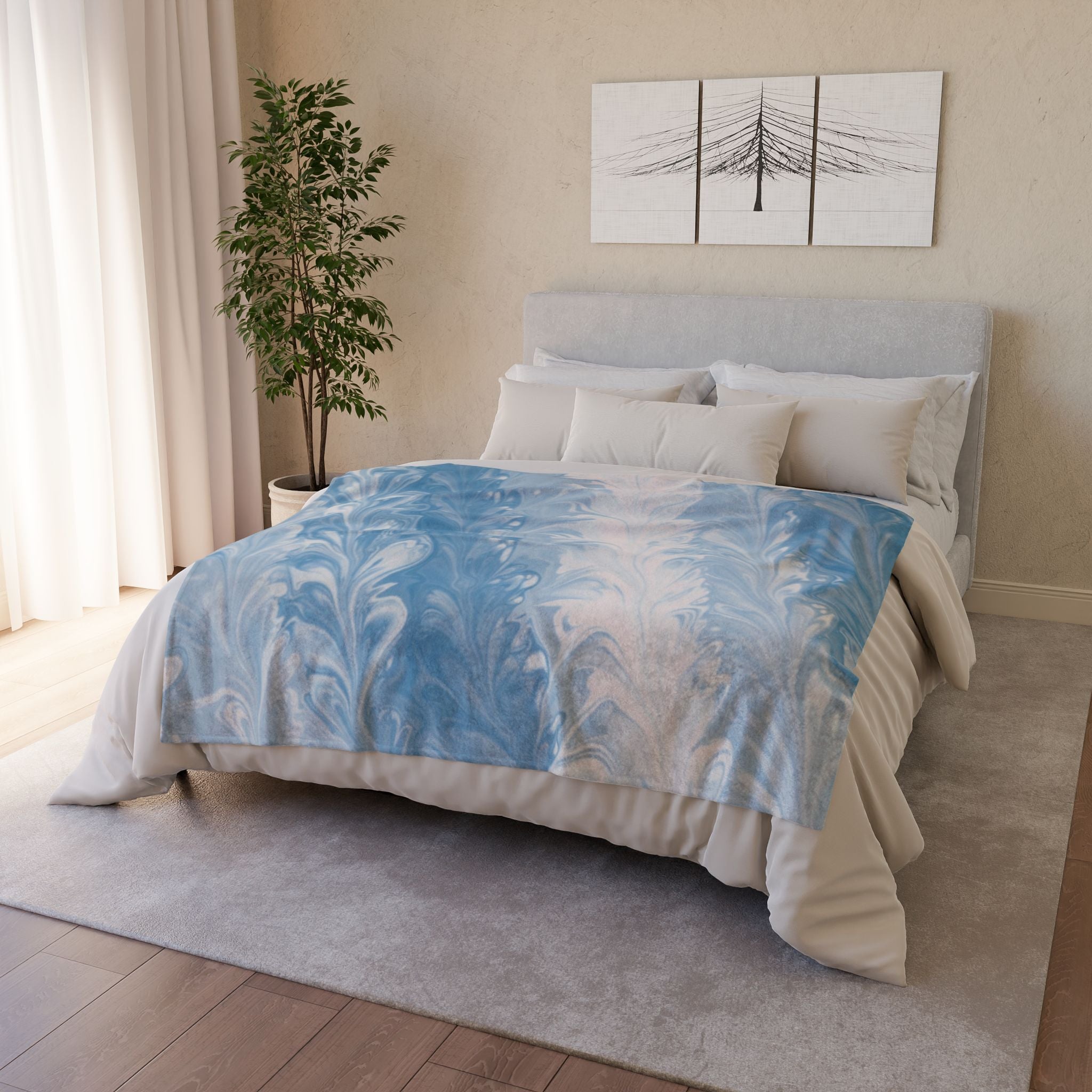 Fluid Art - Soft Minky Blanket