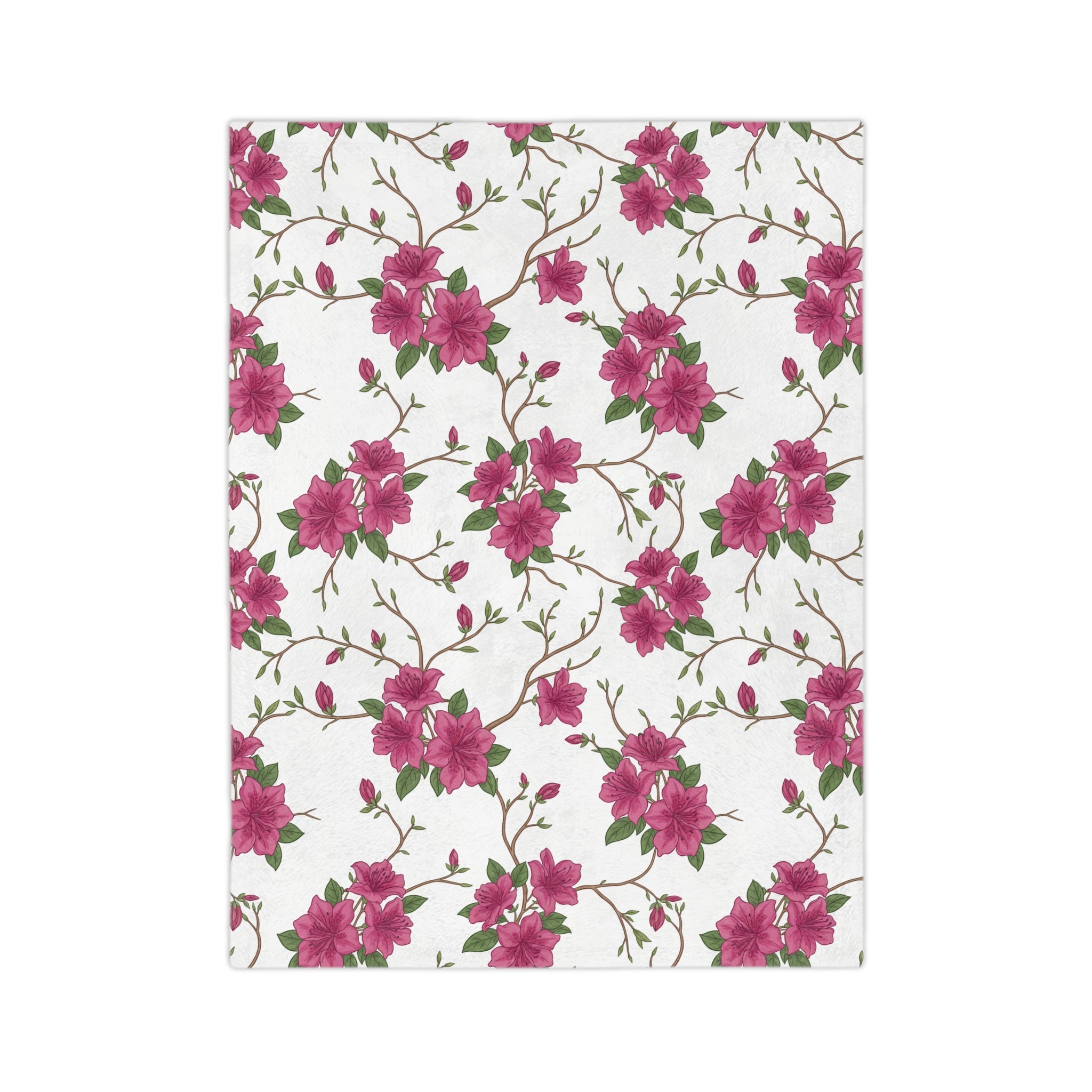 Azalea Floral - Velveteen Microfiber Blanket
