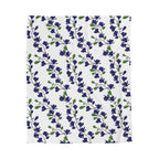 Indigo Magnolia - Velveteen Plush Blanket