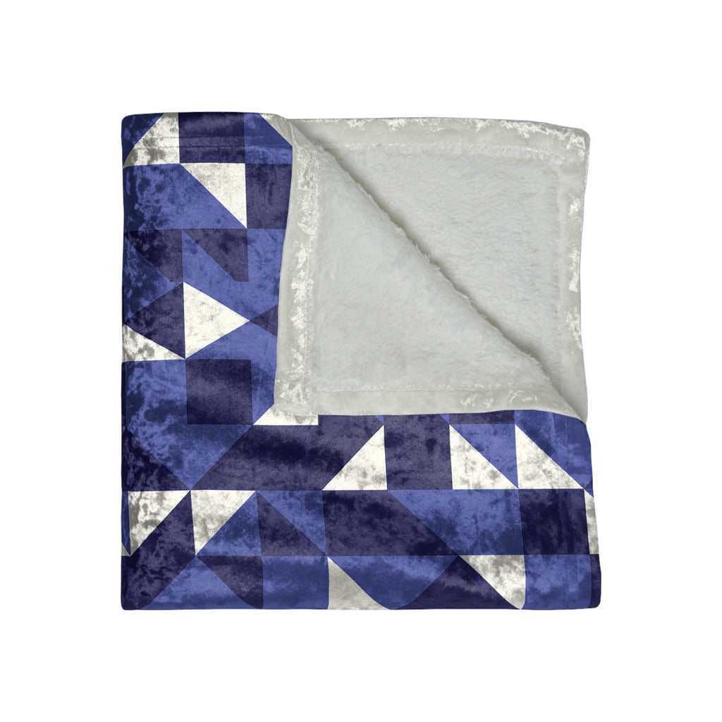 Geometric Abstraction - Crushed Velvet Blanket