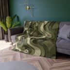 Abstract Paper Cut - Crushed Velvet Blanket