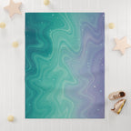 Aqua Dreamscape - Fleece Baby Blanket