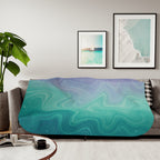 Aqua Dreamscape - Sherpa Fleece Blanket