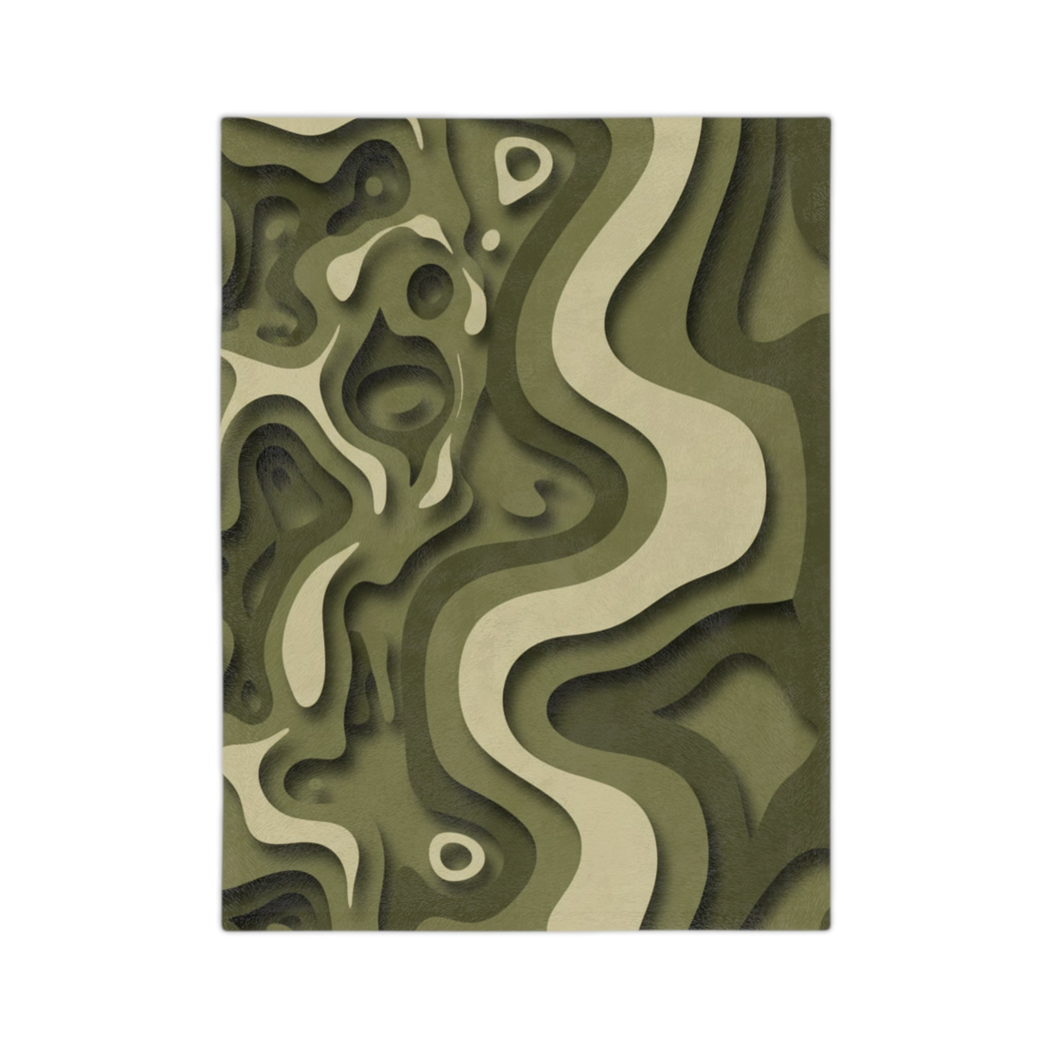 Abstract Paper Cut - Velveteen Microfiber Blanket