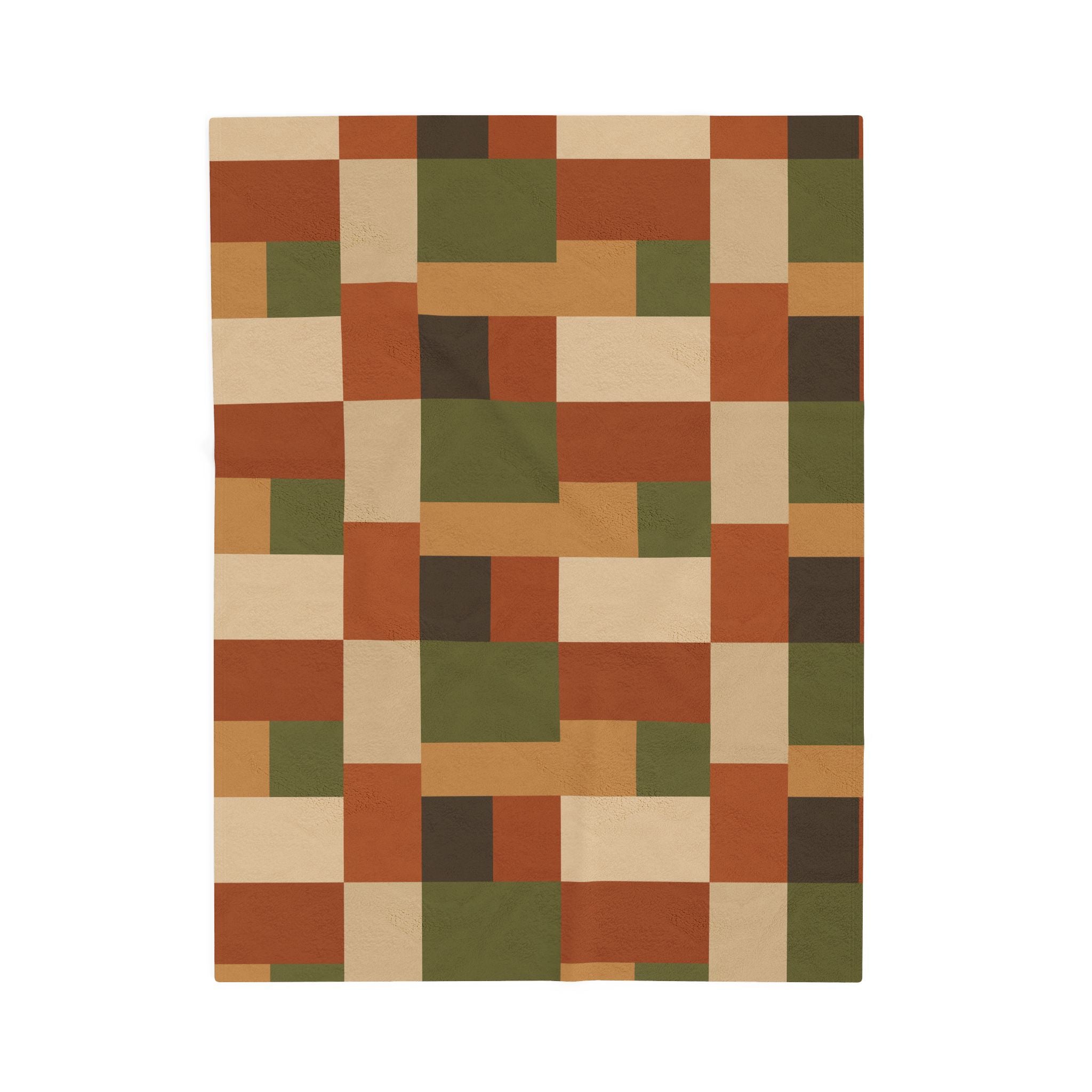 Patchwork Design - Velveteen Plush Blanket
