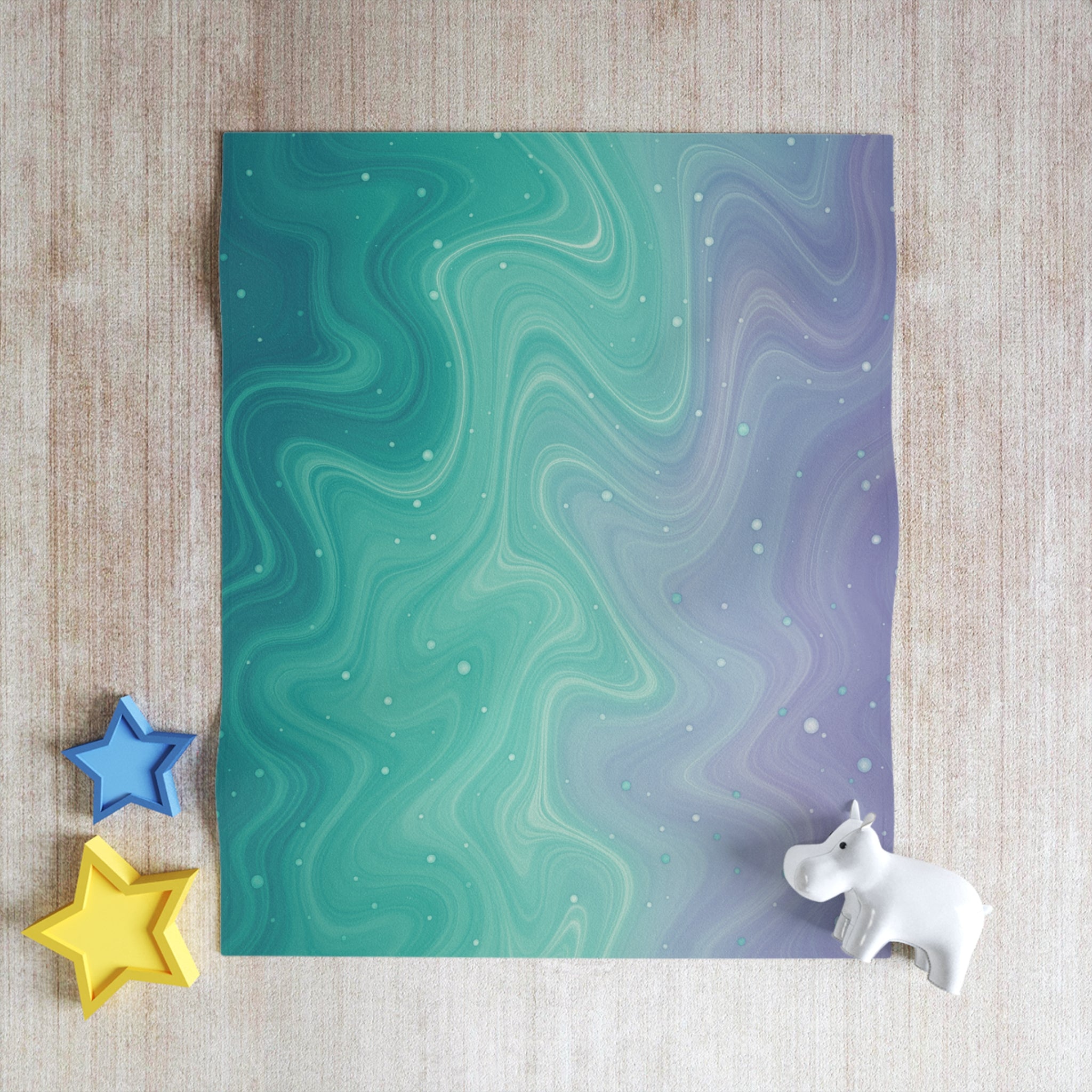 Aqua Dreamscape - Throw Blanket