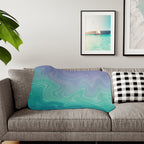 Aqua Dreamscape - Sherpa Fleece Blanket