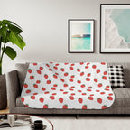 Strawberry Doodle - Sherpa Fleece Blanket