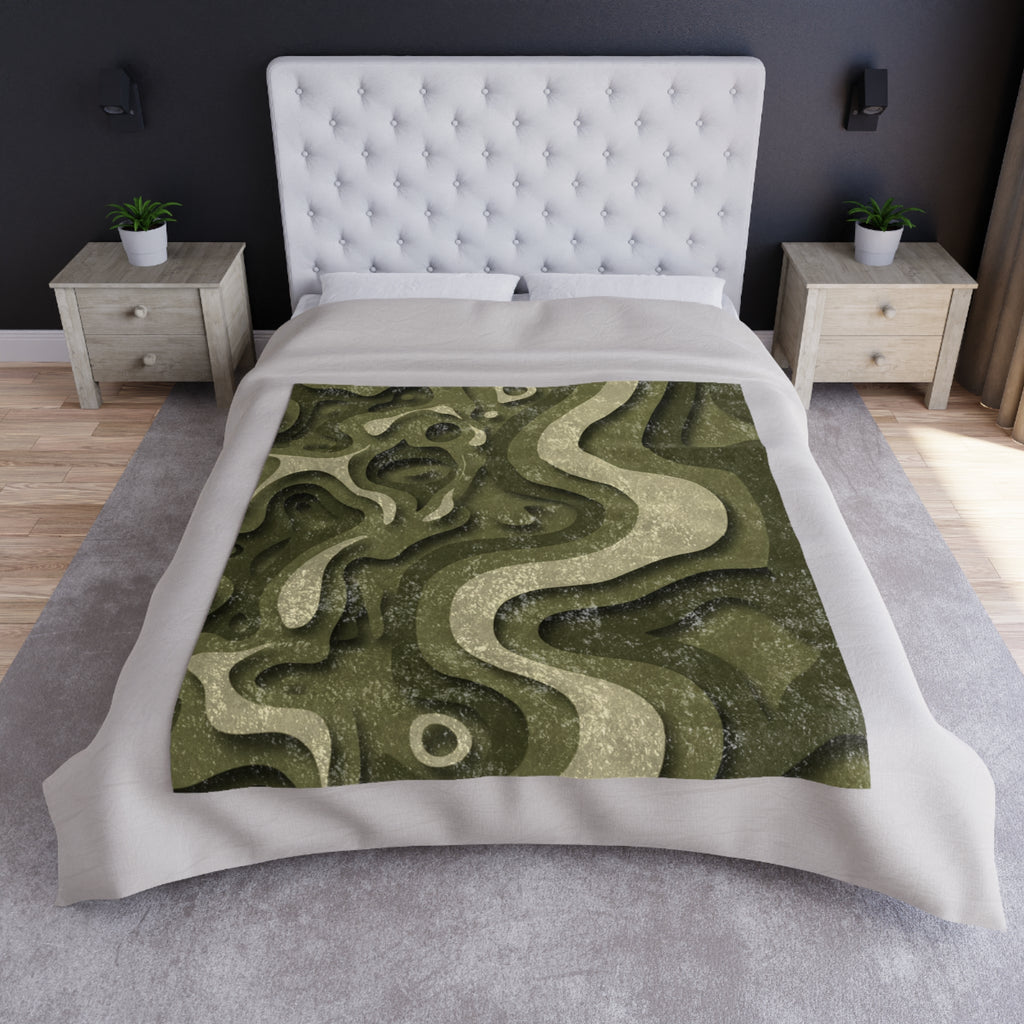 Abstract Paper Cut - Crushed Velvet Blanket