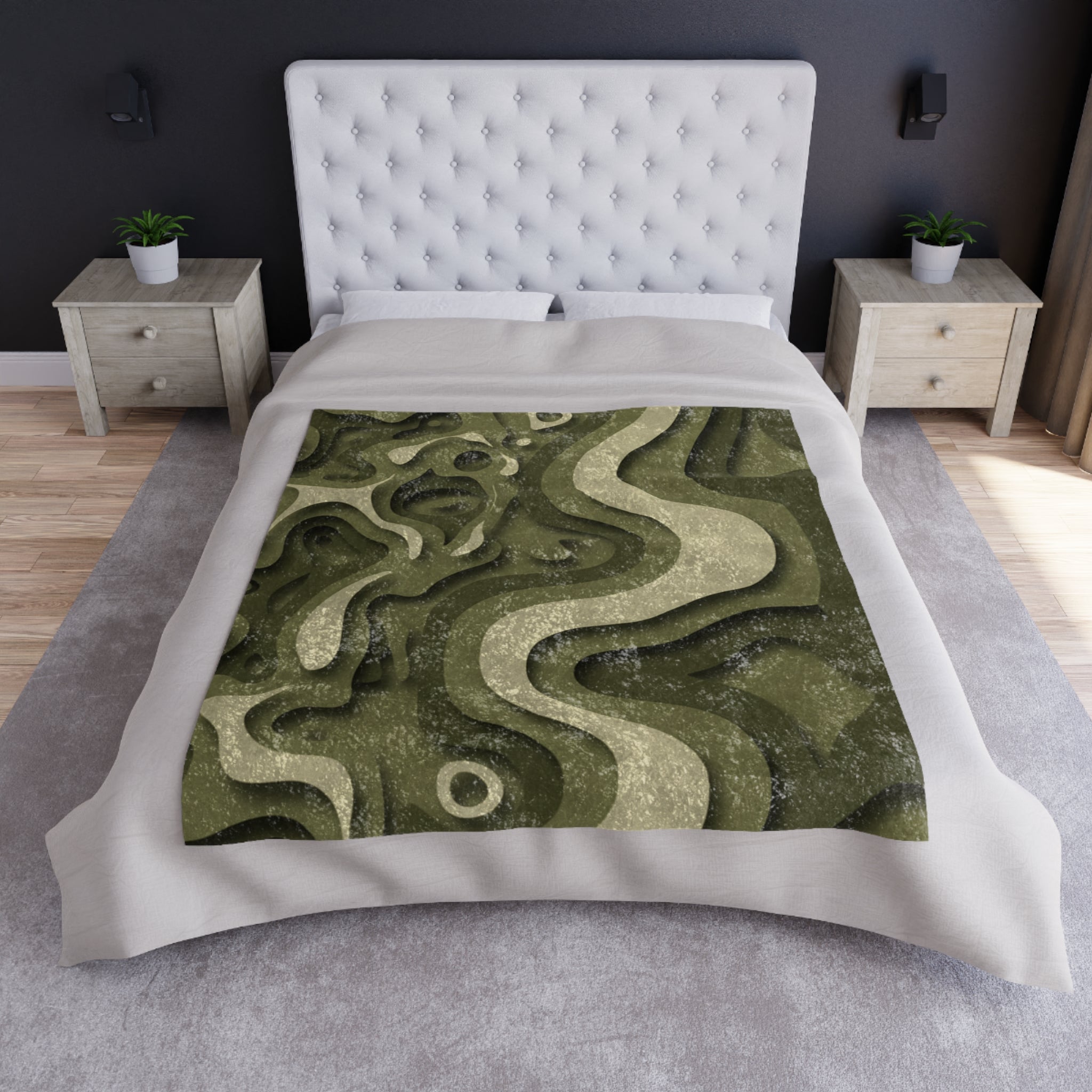 Abstract Paper Cut - Crushed Velvet Blanket