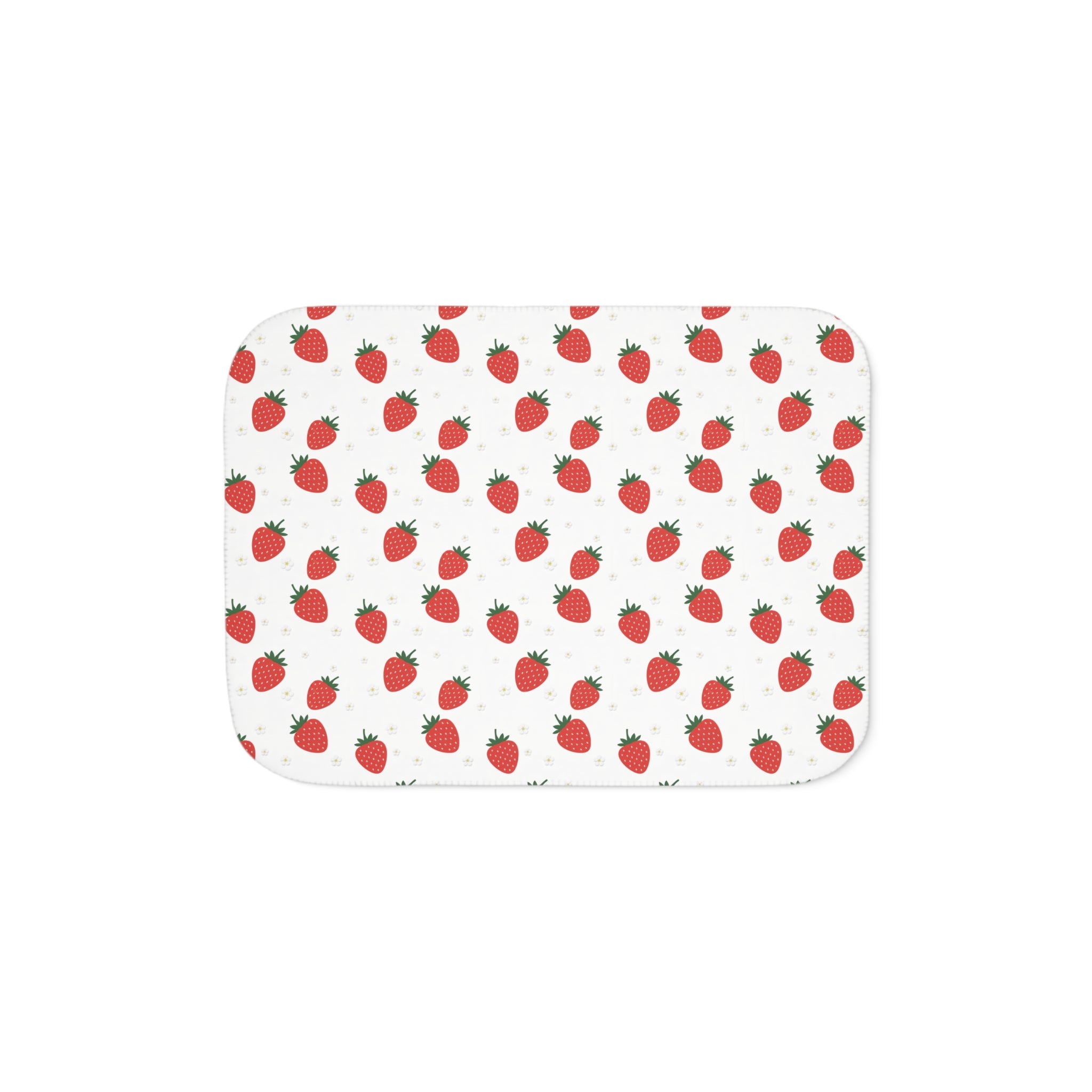 Strawberry Doodle - Sherpa Fleece Blanket