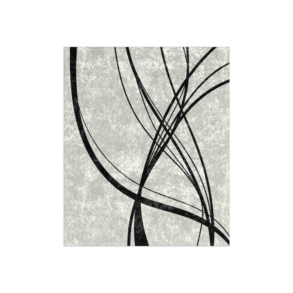 Curved Waves - Crushed Velvet Blanket