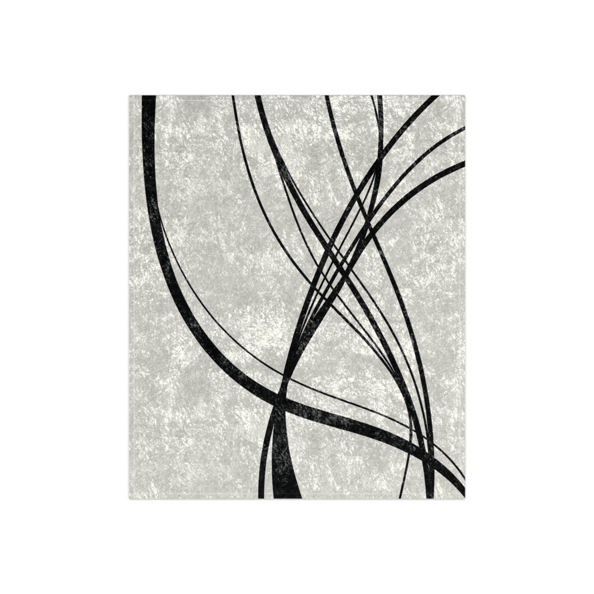 Curved Waves - Crushed Velvet Blanket