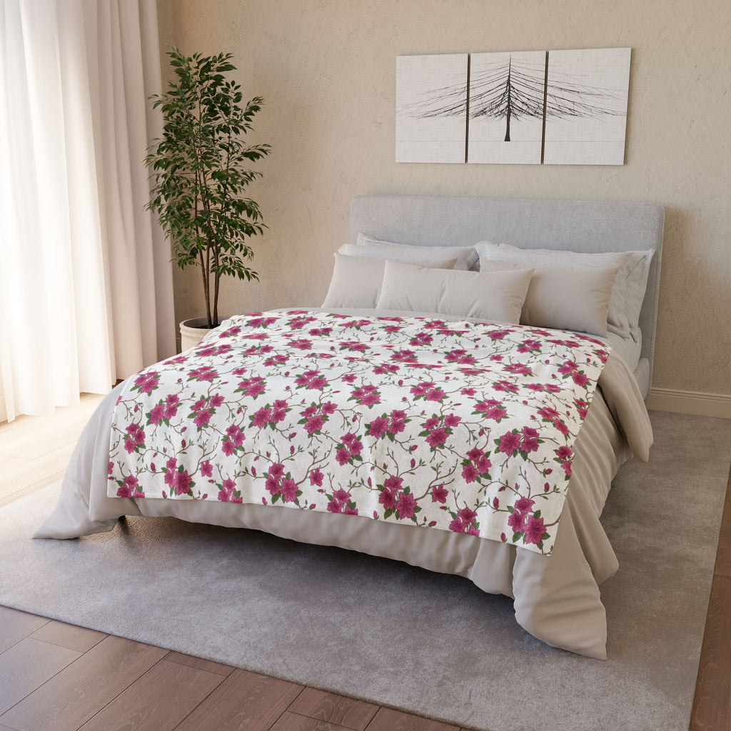 Azalea Floral - Soft Minky Blanket