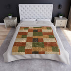 Patchwork Design - Crushed Velvet Blanket