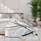 Curved Waves - Arctic Fleece Blanket