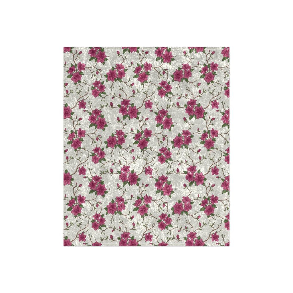 Azalea Floral - Crushed Velvet Blanket