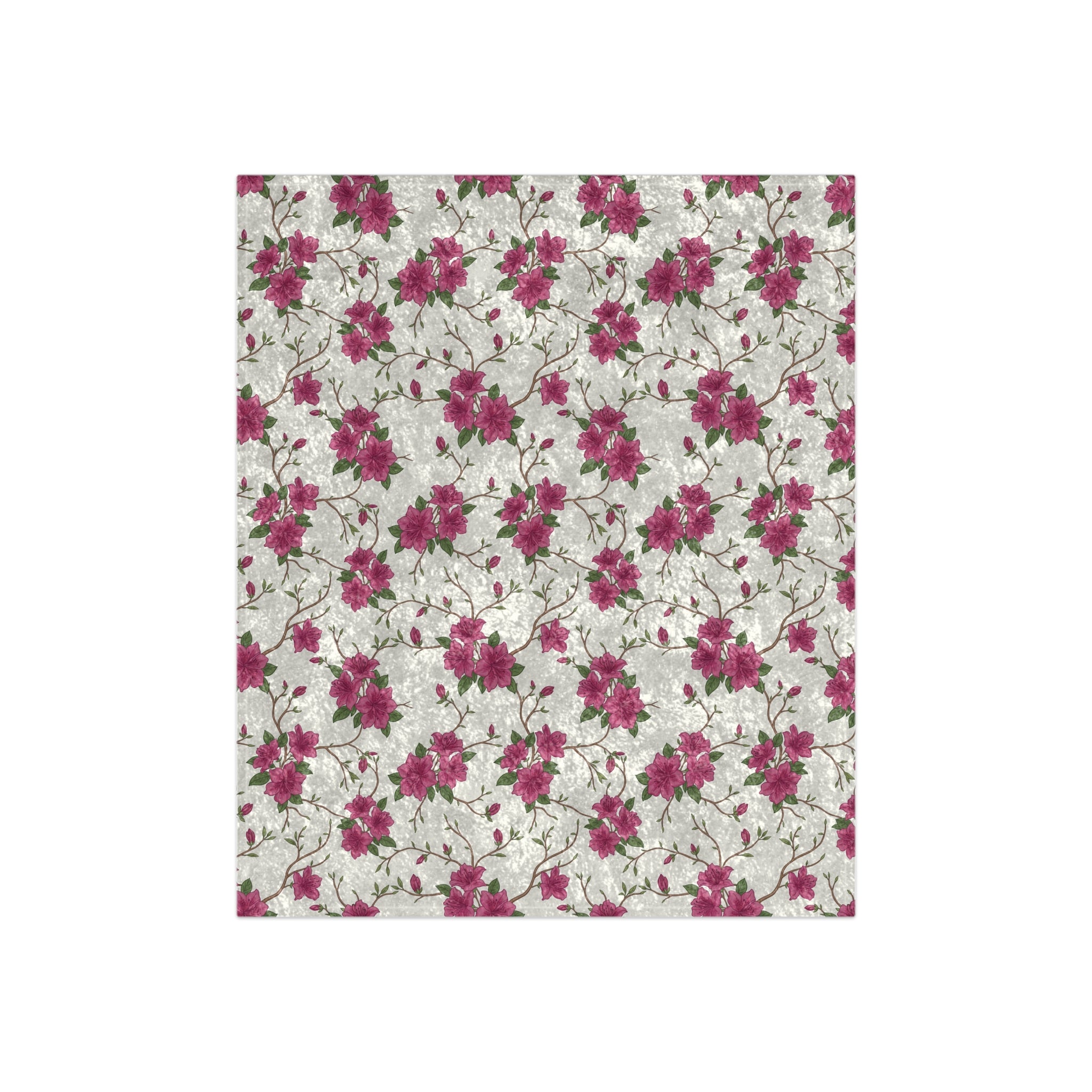 Azalea Floral - Crushed Velvet Blanket