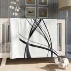 Curved Waves - Throw Blanket