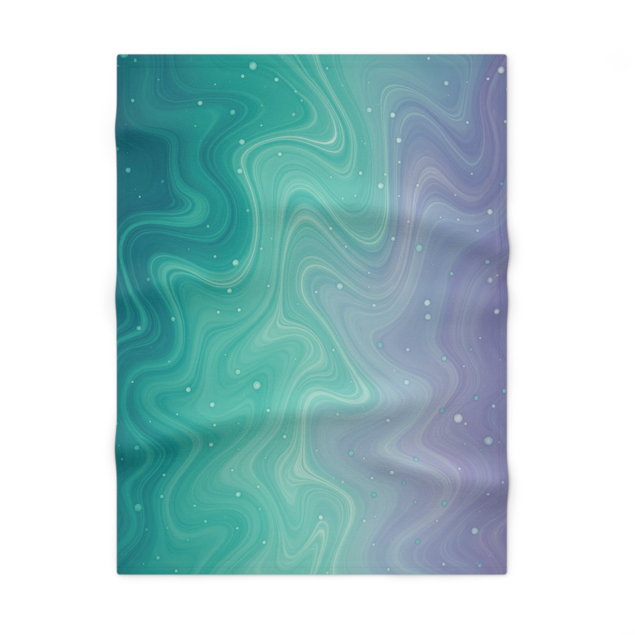 Aqua Dreamscape - Fleece Baby Blanket