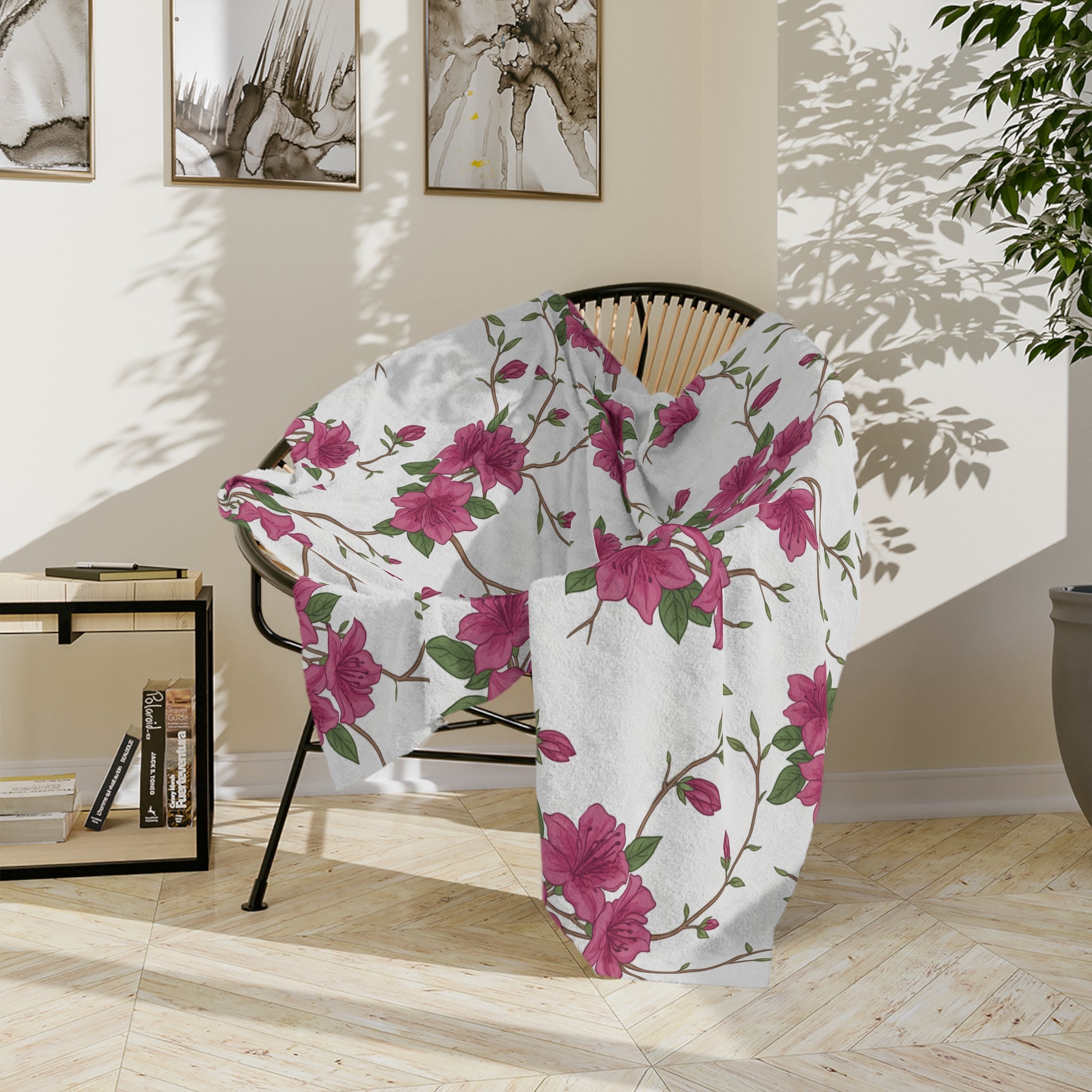 Azalea Floral - Velveteen Microfiber Blanket