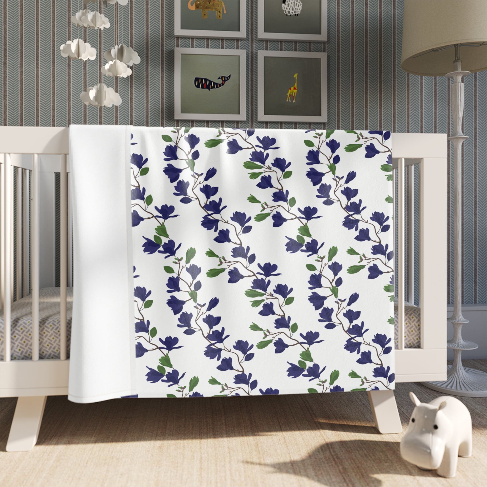 Indigo Magnolia - Throw Blanket