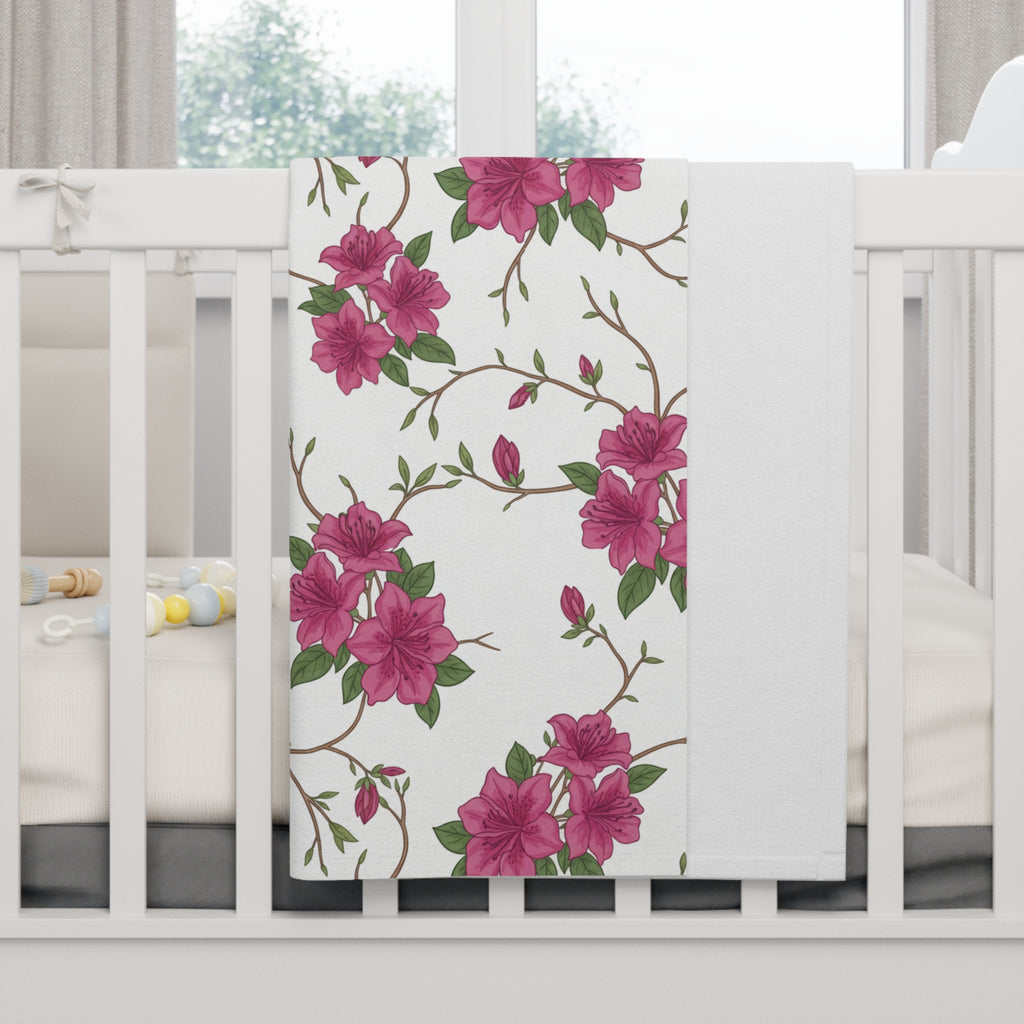 Azalea Floral - Fleece Baby Blanket