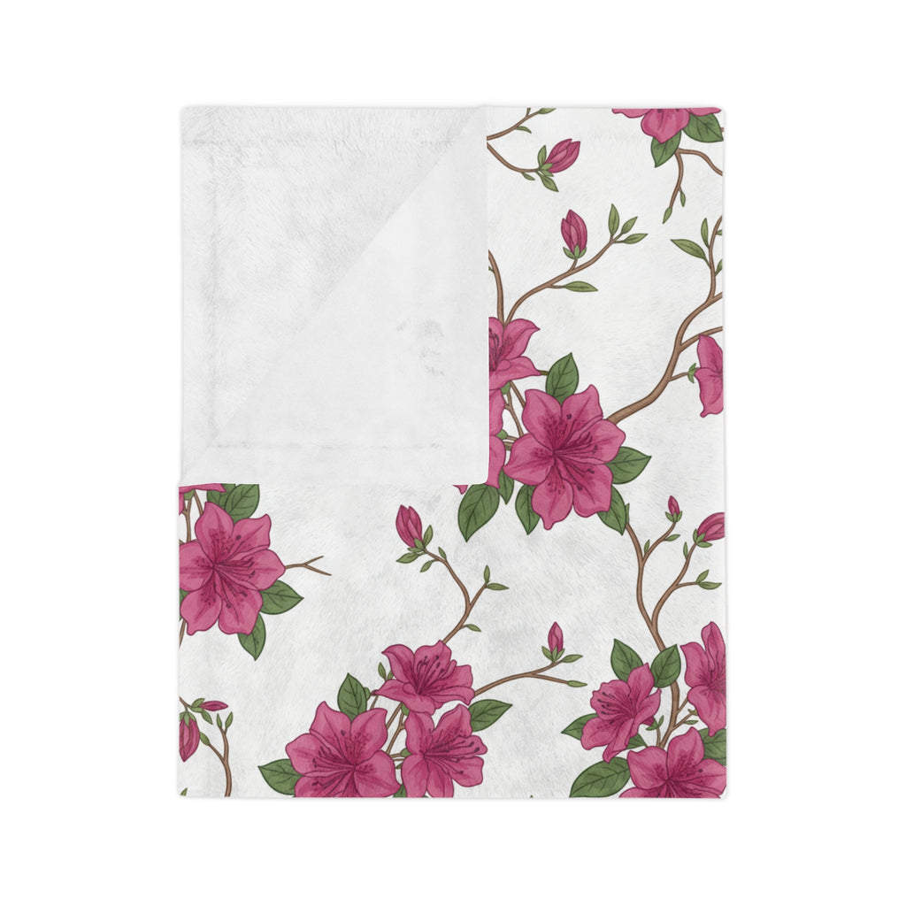 Azalea Floral - Velveteen Microfiber Blanket