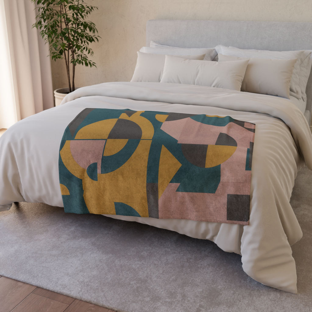 Muted Geometric - Soft Minky Blanket