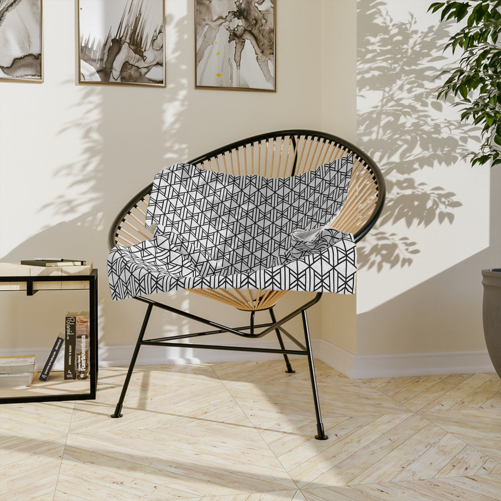 Black and White - Velveteen Microfiber Blanket