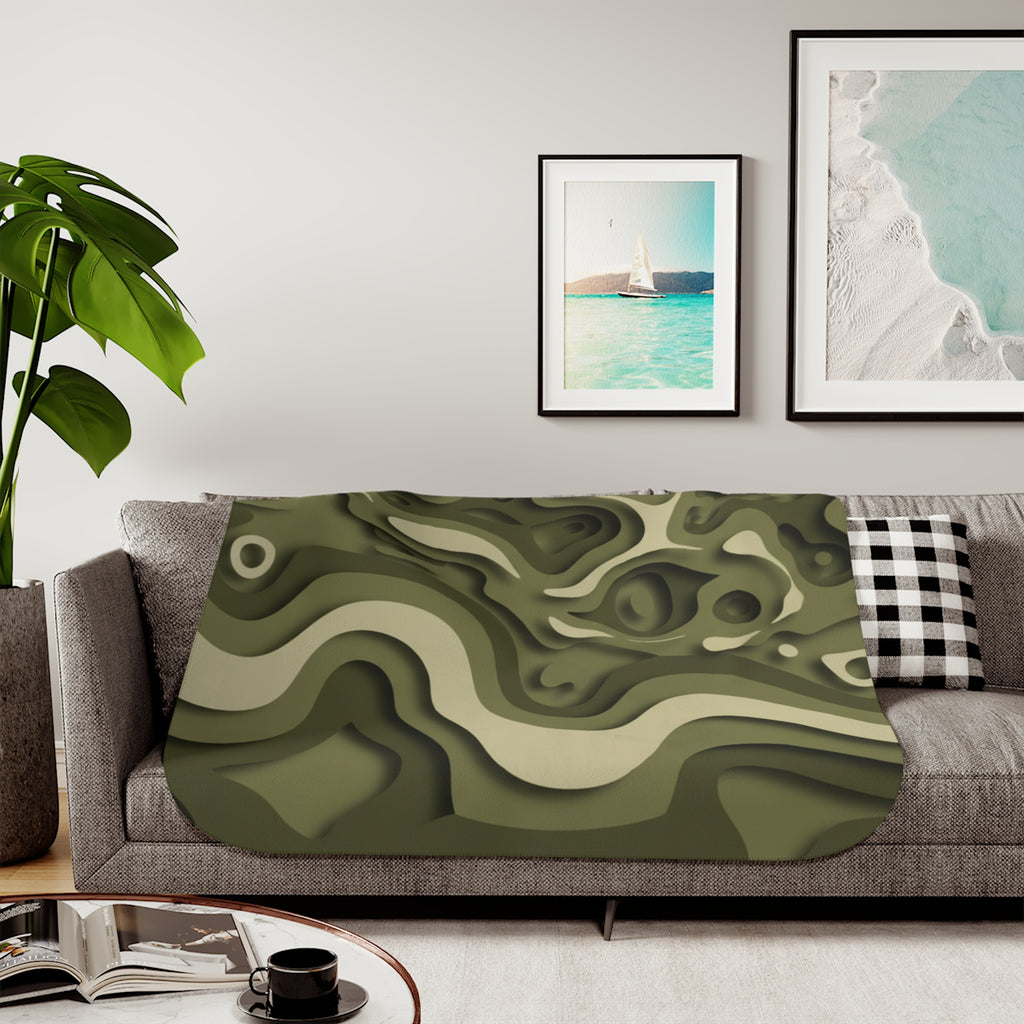 Abstract Paper Cut - Sherpa Fleece Blanket