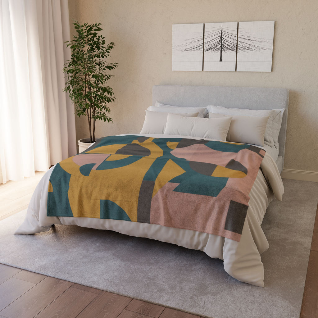 Muted Geometric - Soft Minky Blanket